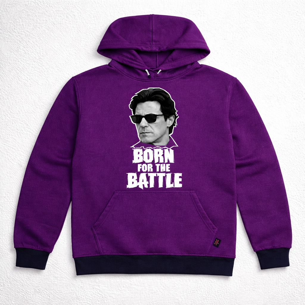 Born for the Battle™ Royal Purple Hoodie – Elite Gym & Streetwear Edition